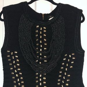 Balmain x H&M sleeveless embroidered rope top